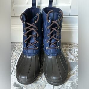 Sperry Women’s Waterproof Rubber Boots, Navy Blue, Size 7